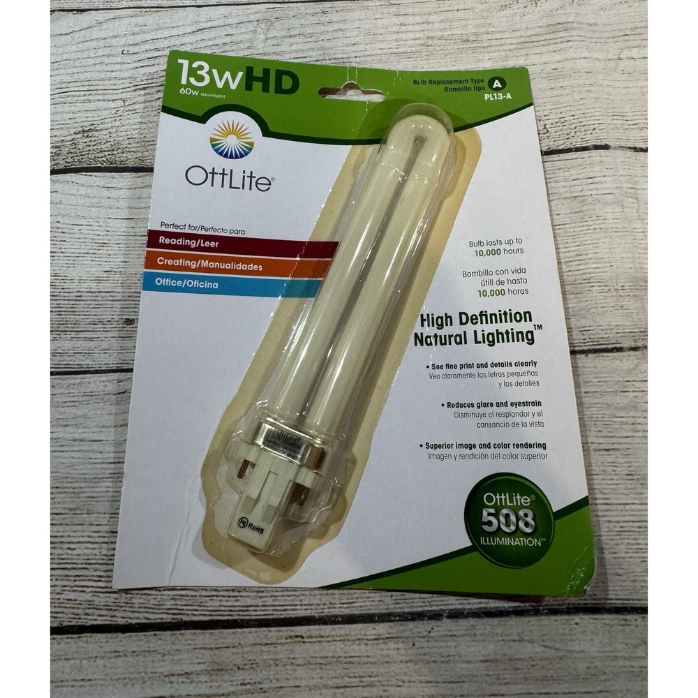 OttLite 508 Illumination 13W HD Replacement Tube Bulb Type A PL13-A #TI3330 Tub8
